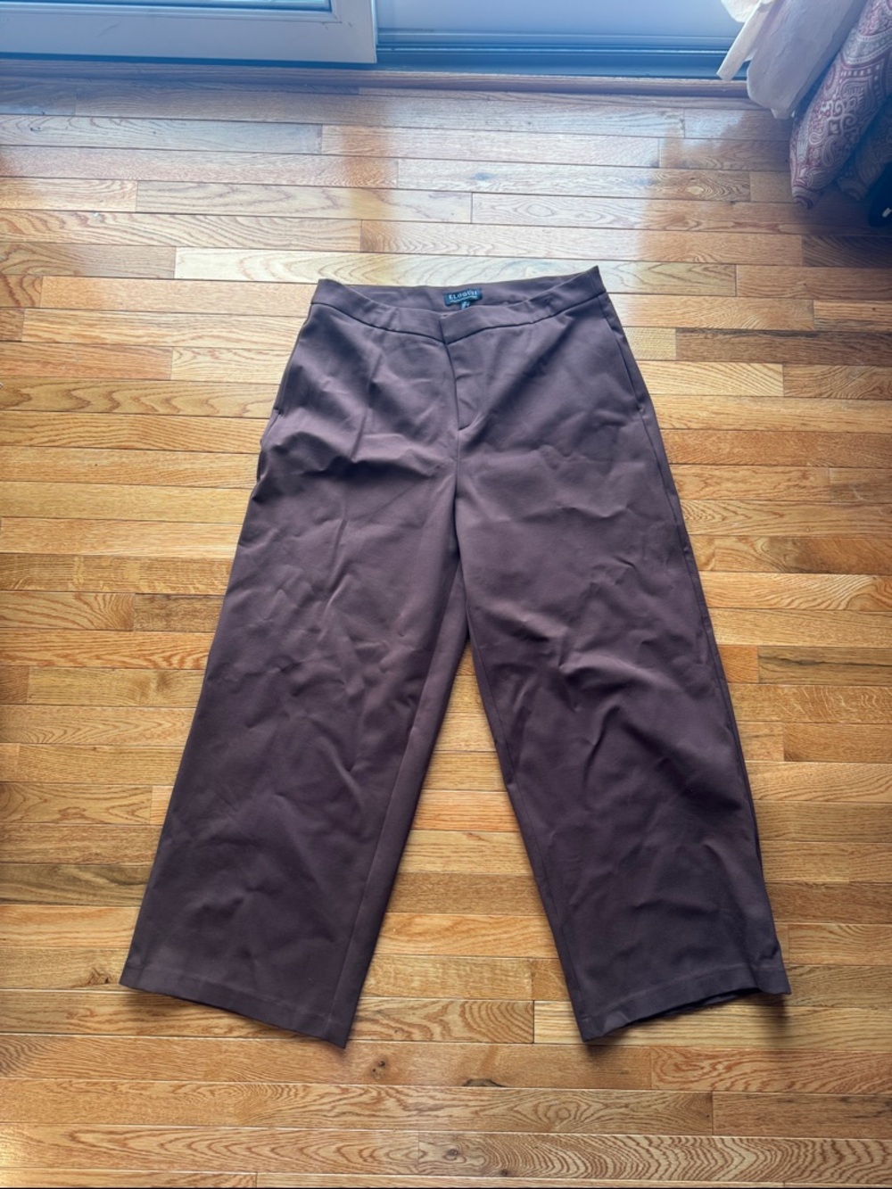 Eloquii Chocolate Brown Wide-Leg Trousers